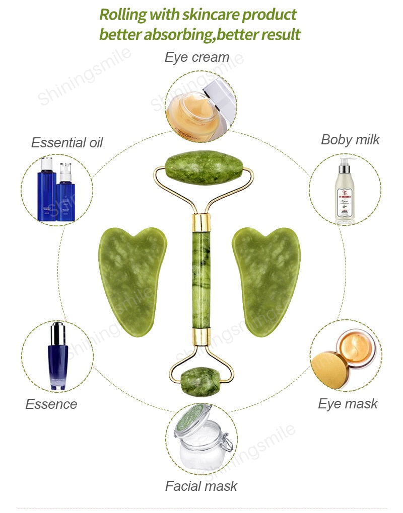 Original Jade Roller and Gua Sha Set
